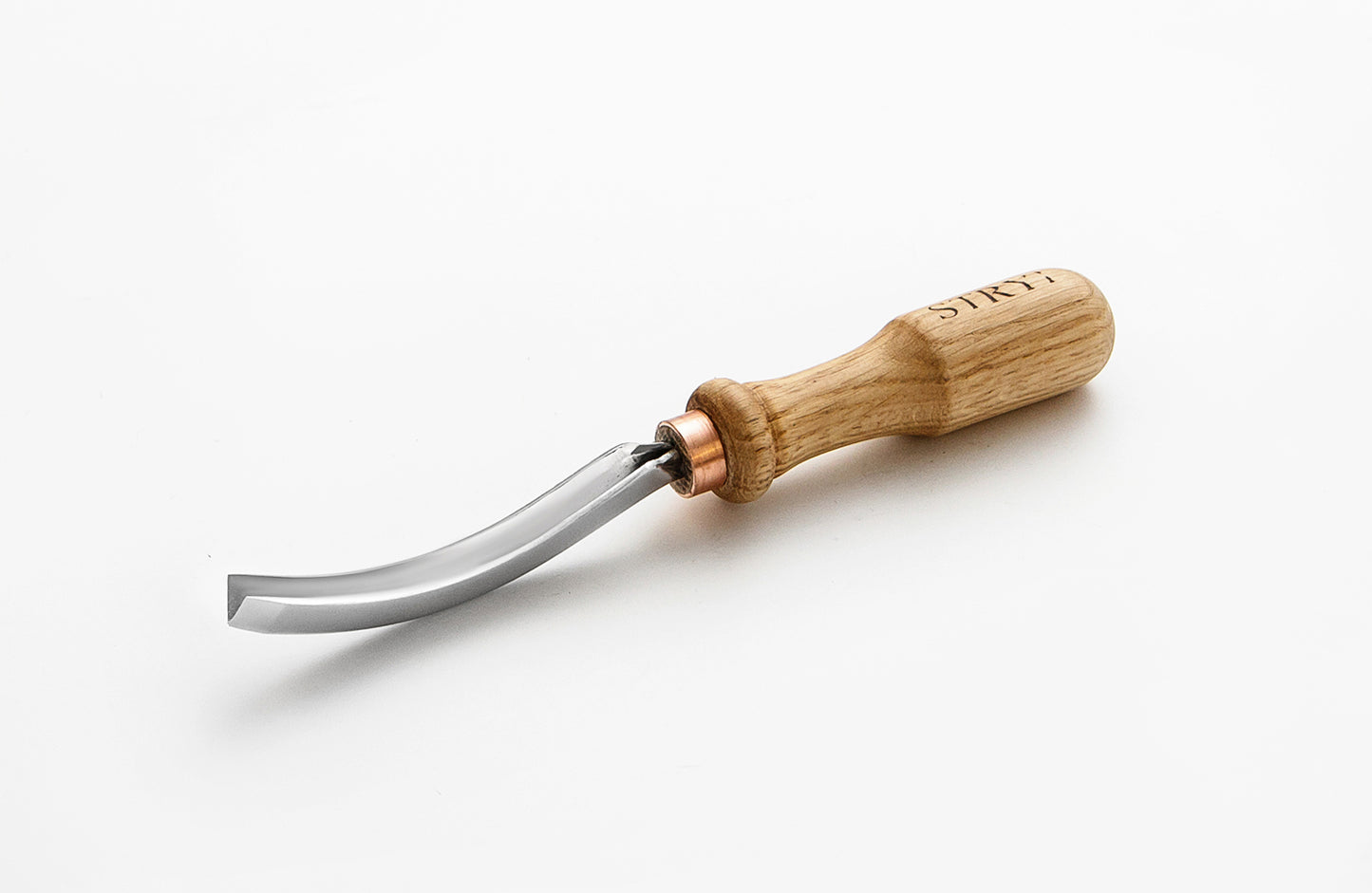 Long Bent V-parting Gouge STRYI 45 degrees, Detailing wood carving, Carving tool