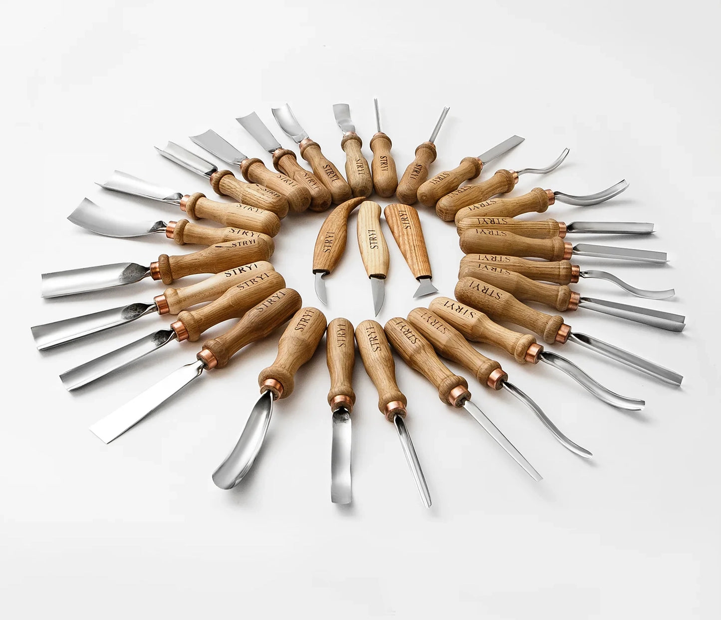 Woodcarving tools set 30pcs STRYI Profi, Gouges set, Chisels set, Woodworking tools