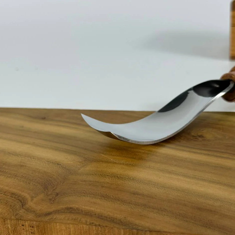 Long bent gouge 5 profile, Woodcarving tools STRYI, Carving gouge, Carving background, hand forged tools